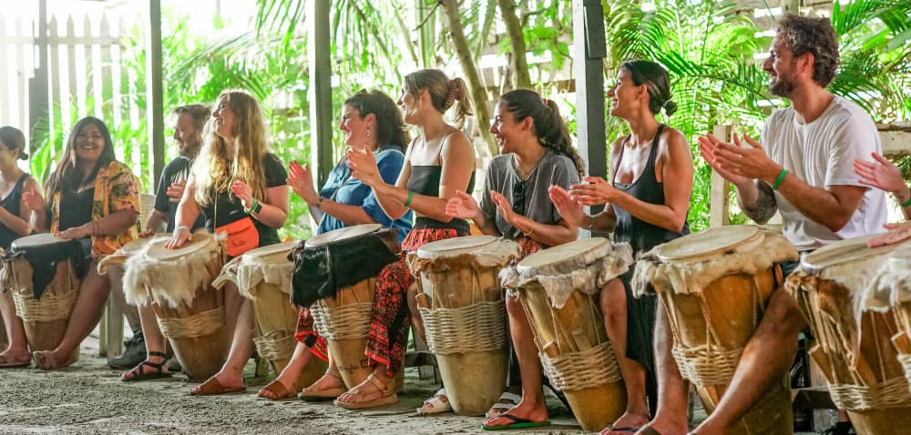 Caribbean Drums Workshop university trek activity in Cartagena