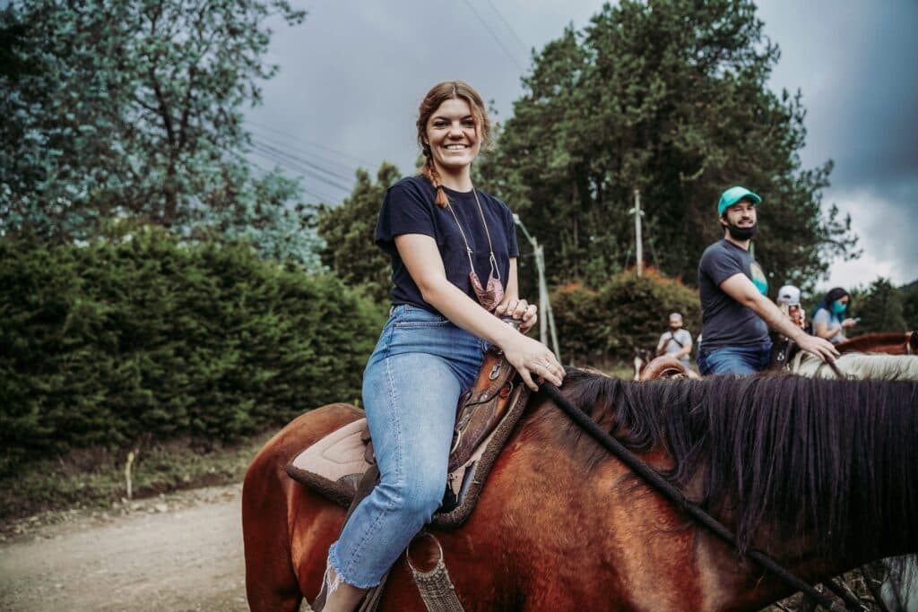 Colombian Cabalgata university trek activity in Medellín