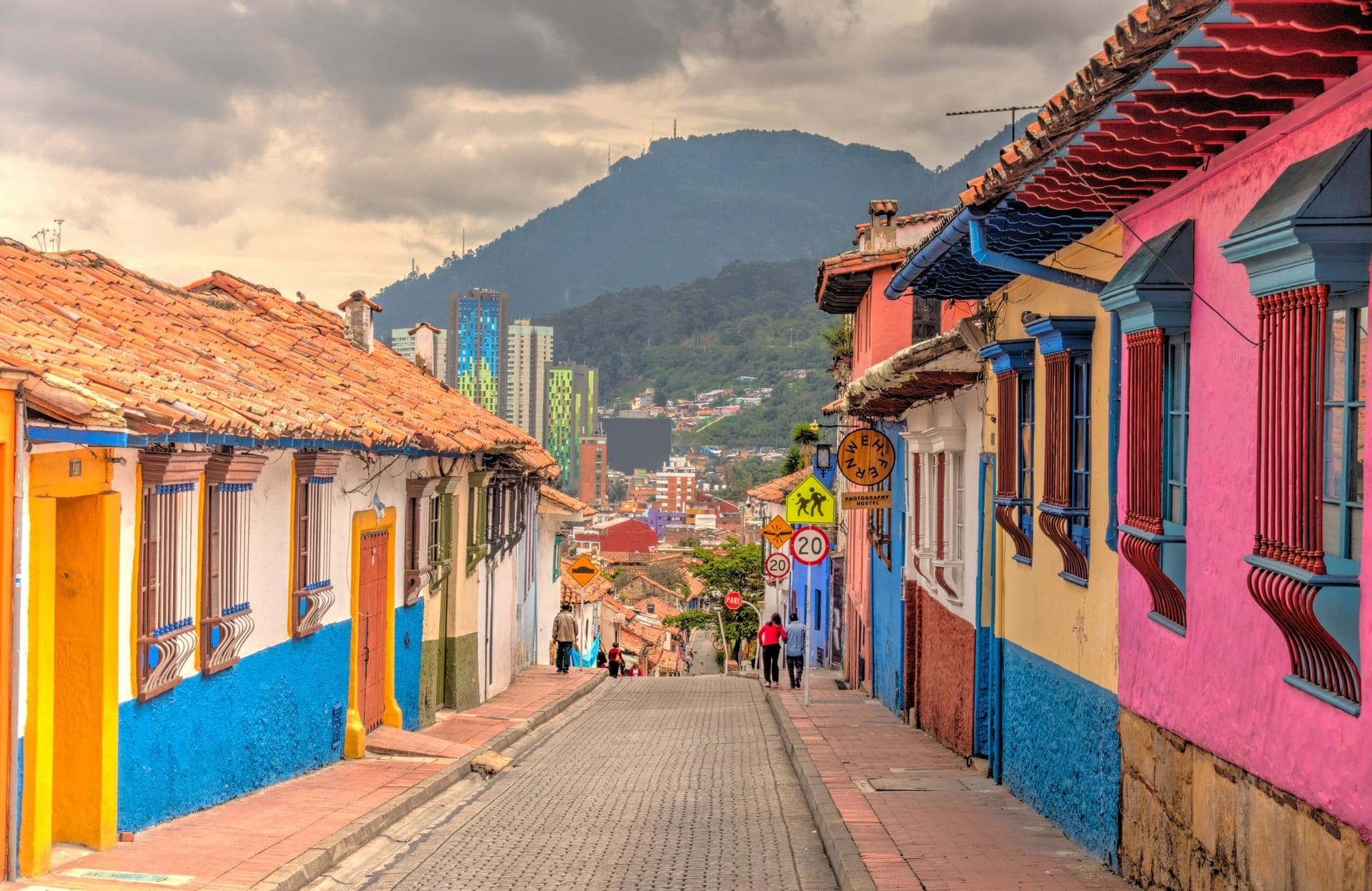 La Candelaria colonial streets in Bogotá